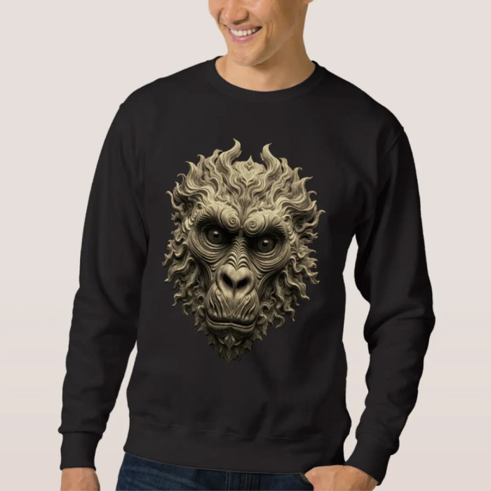 Ape/Gorilla Mask Fantasy Art Sweatshirt