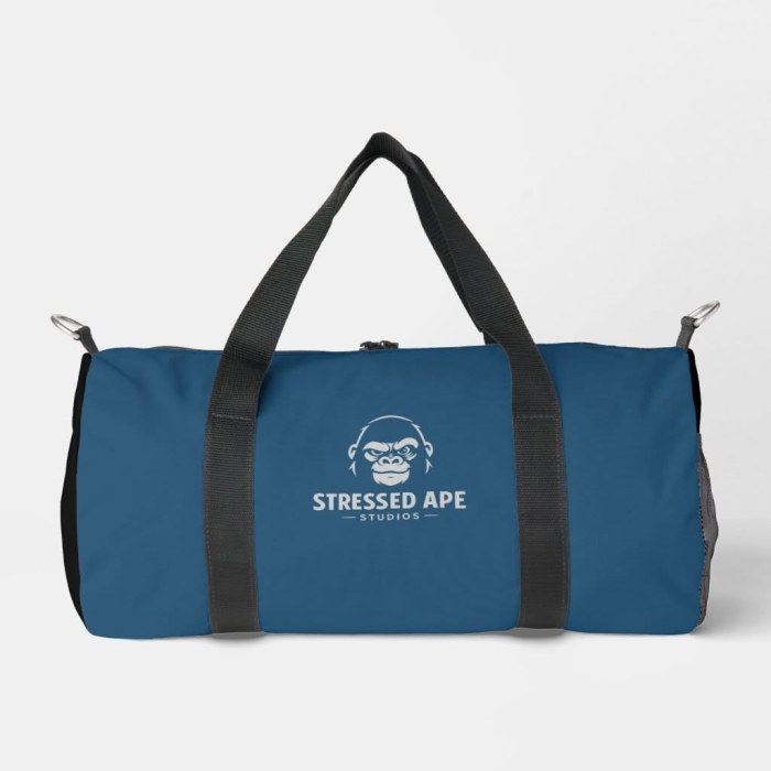 Blue Brand Logo Duffel Bag