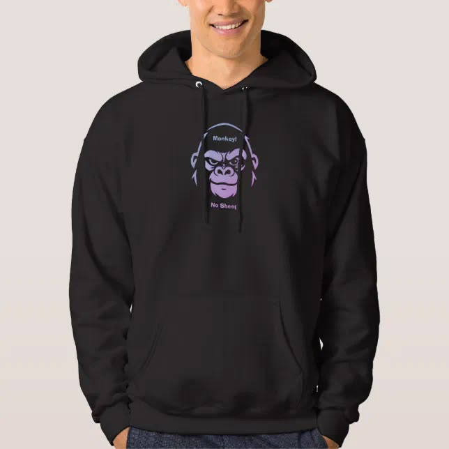 Monkey! No Sheep Logo  Hoodie